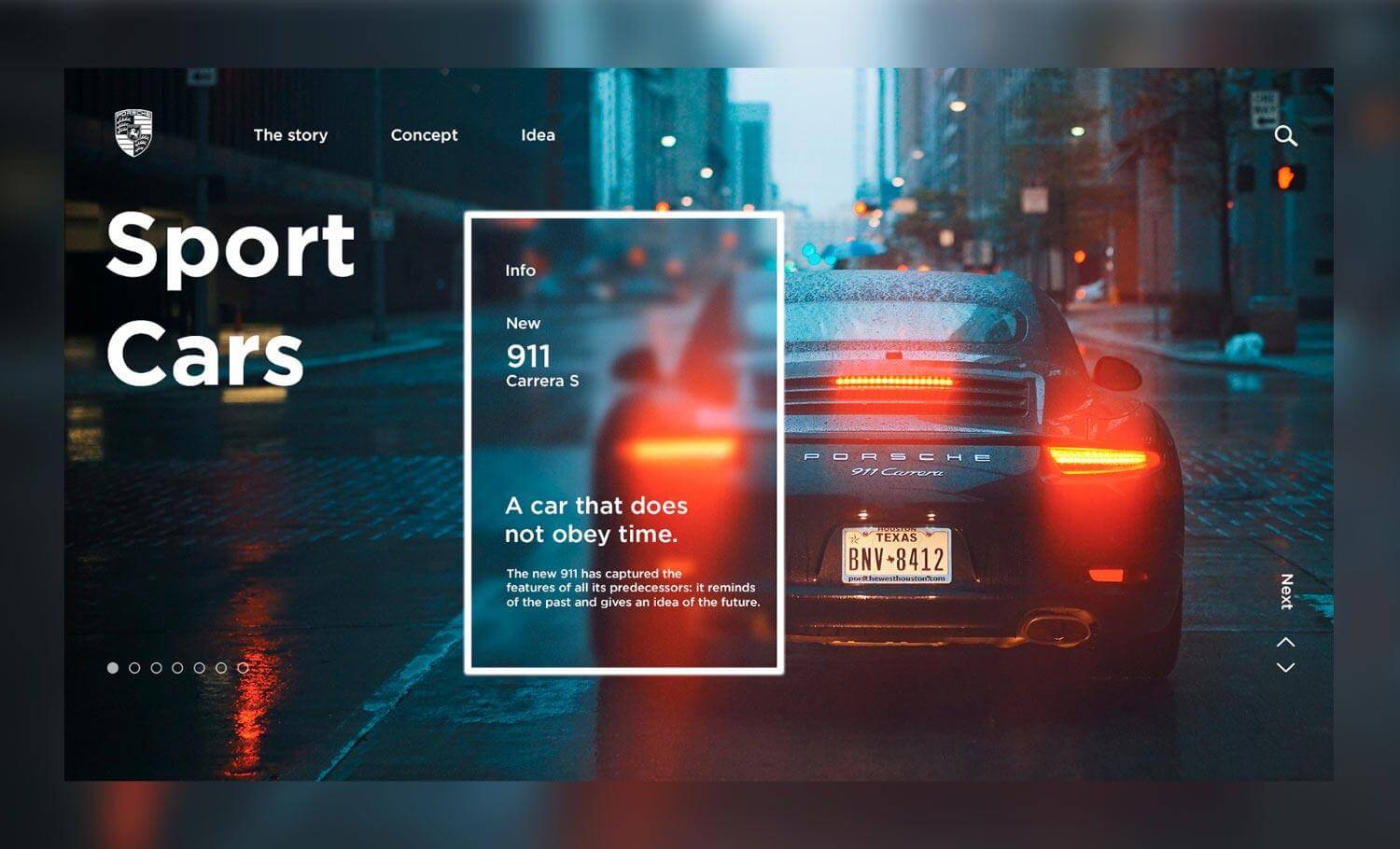 Концепт сайта Porsche Image 1