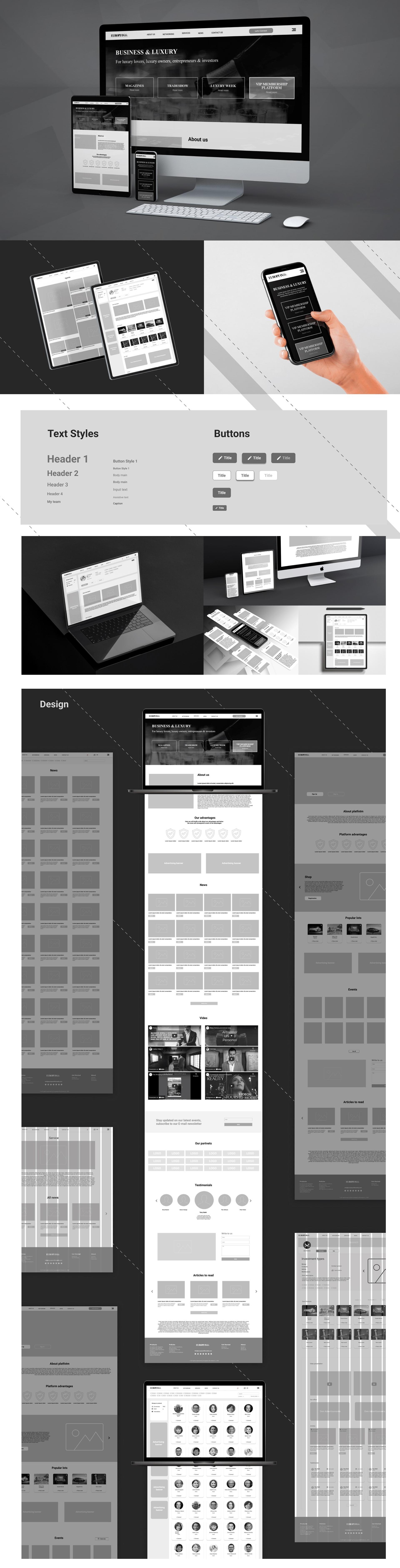 Wireframe EuropeanLife platform Image 1